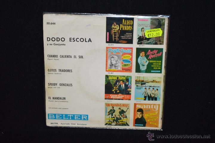 Discos de vinilo: DODO ESCOLA - CUANDO CALIENTA EL SOL +3 -EP - Foto 2
