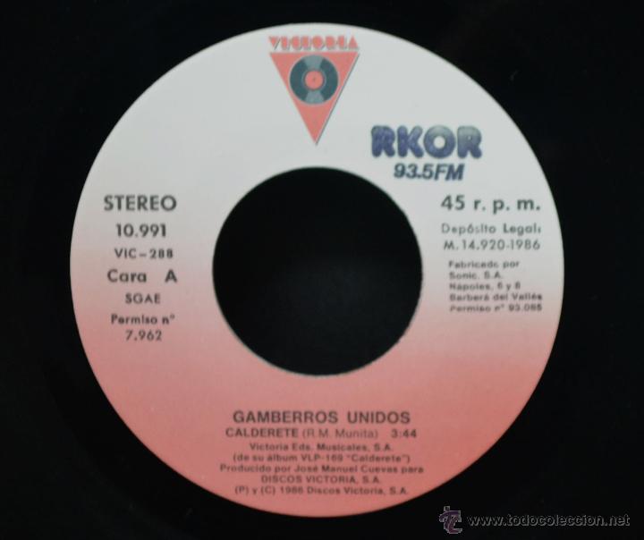 Discos de vinilo: Vinilo   GAMBERROS UNIDOS - CALDERETE - Foto 3