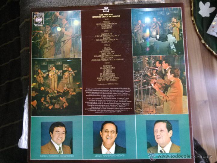 Discos de vinilo: 2 LP en directo de LOS PANCHOS grandes &eacute;xitos. - Foto 3