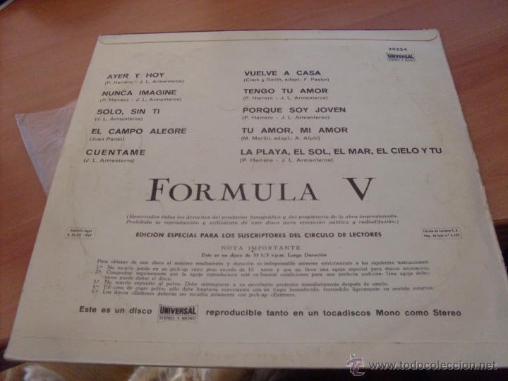 Discos de vinilo: FORMULA V LP 10 INCH PERGOLA (B-37) - Foto 2