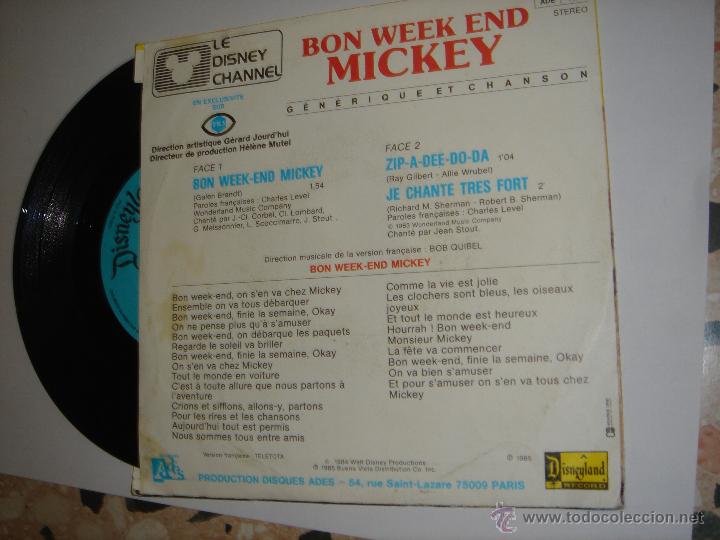 Discos de vinilo: BON WEEK END   MICKEY - Foto 2