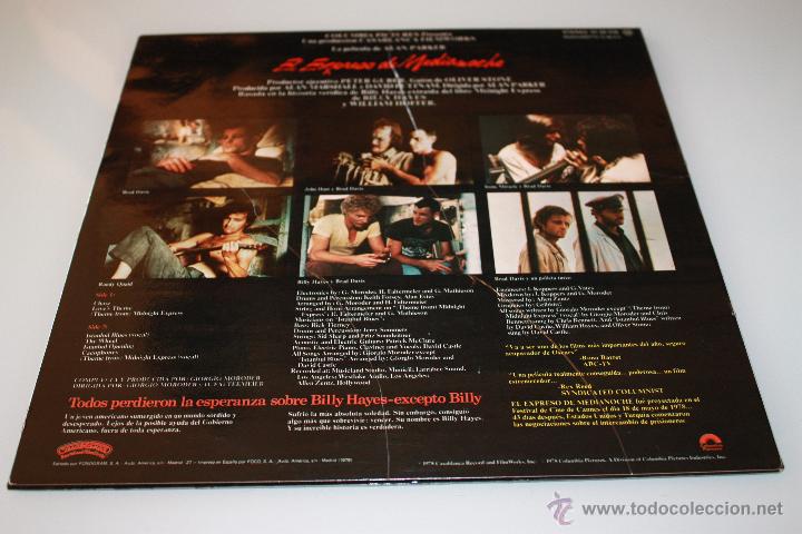 Discos de vinilo: El Expreso de Medianoche - Midnight Express - Giorgio Moroder - LP - Edici&oacute;n Espa&ntilde;ola - Foto 2