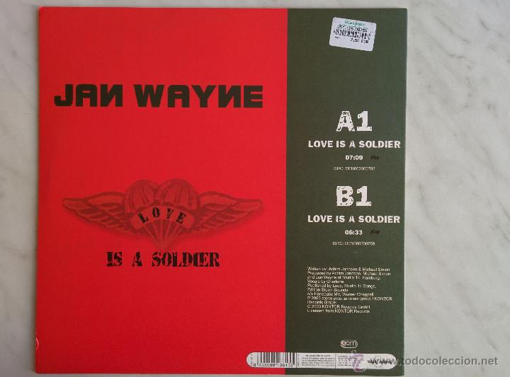 Discos de vinilo: JAN WAYNE. LOVE IS A SOLDIER. MAXI 45 - Foto 2