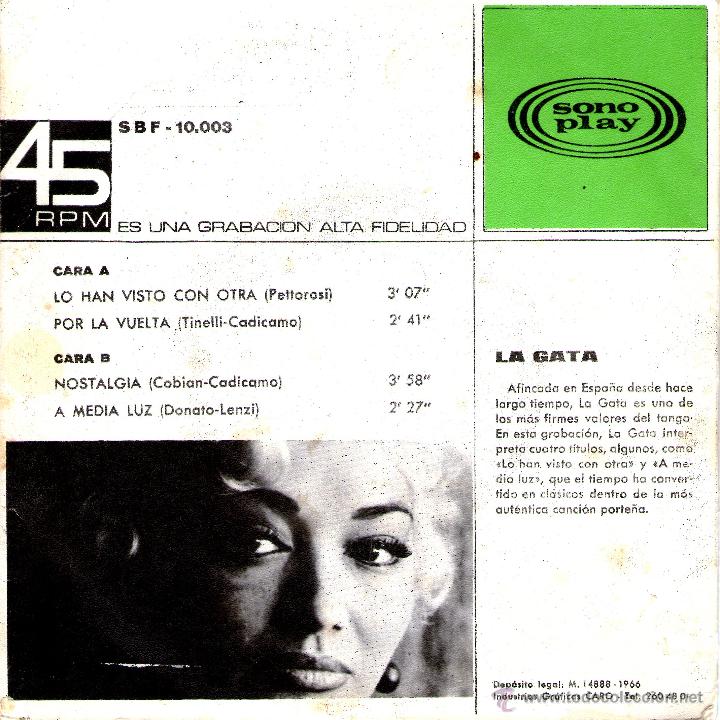 Discos de vinilo: LA GATA -PORTADA ABIERTA - Foto 2