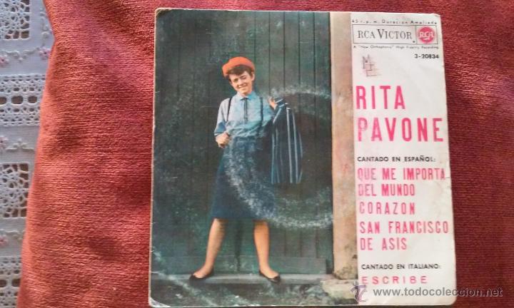 Discos de vinilo: Rita Pavone Cantando en espa&ntilde;ol single 1964 - Foto 1