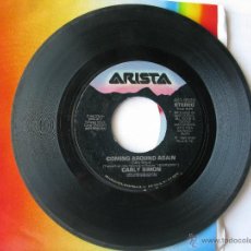 Discos de vinilo: CARLY SIMON. COMING AROUND AGAIN/ITSY BITSY SPIDER 1986 U.S.A. SINGLE. ARISTA AS1-9525