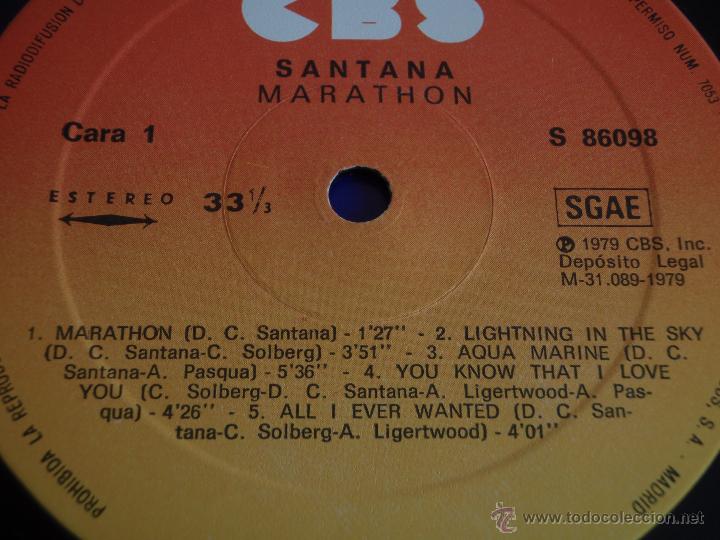 Discos de vinilo: Santana &lrm;&ndash; Marathon Spain,1979 CBS - Foto 5