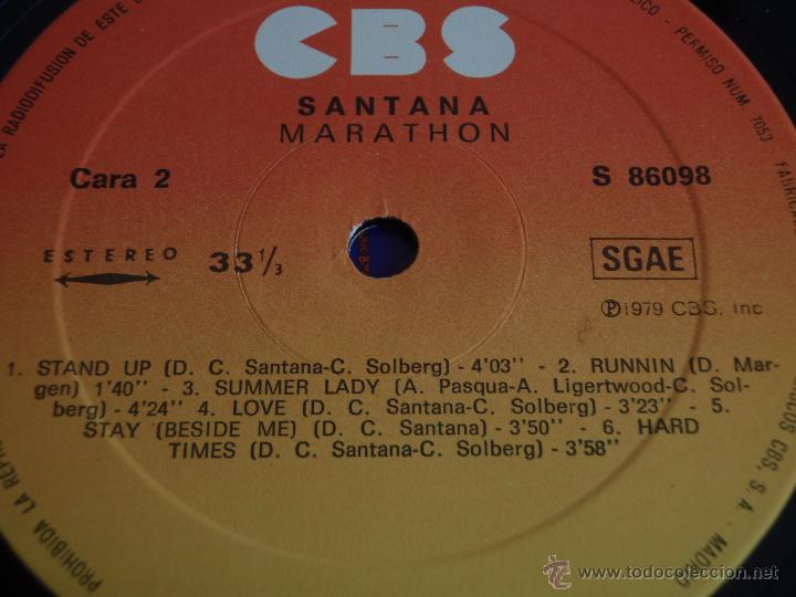 Discos de vinilo: Santana &lrm;&ndash; Marathon Spain,1979 CBS - Foto 6