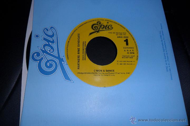 Discos de vinilo: PARTNERS RIME SYNDICATE - CMON & DANCE .- - Foto 1