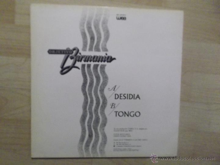 Discos de vinilo: OBJETIVO BIRMANIA DESIDIA TONGO 1984 - Foto 2