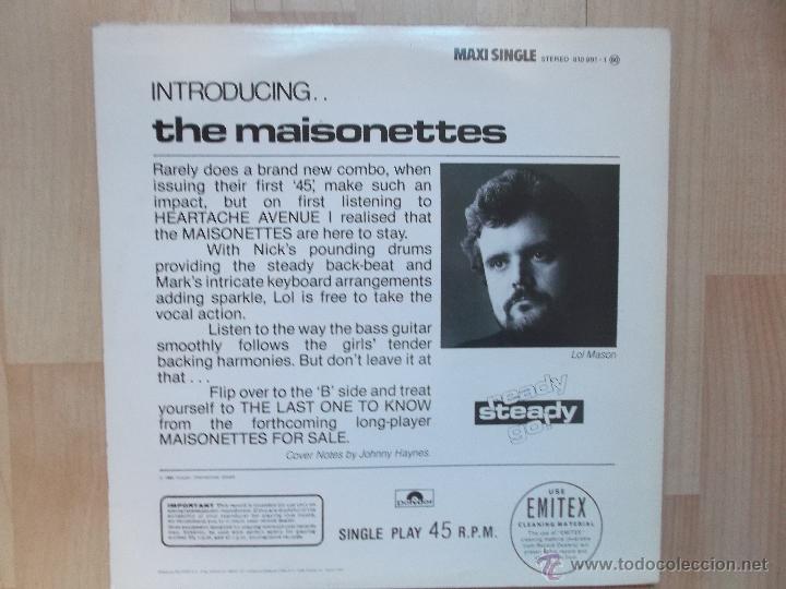 Discos de vinilo: THE MAISONETTES HEARTACHE AVENUE - Foto 2
