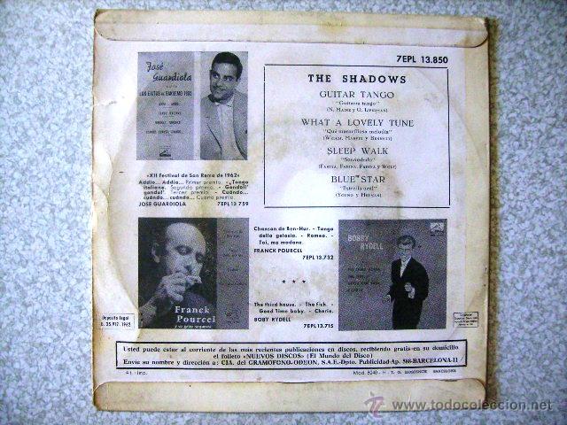 Discos de vinilo: THE SHADOWS.GUITAR TANGO + 3 - Foto 2