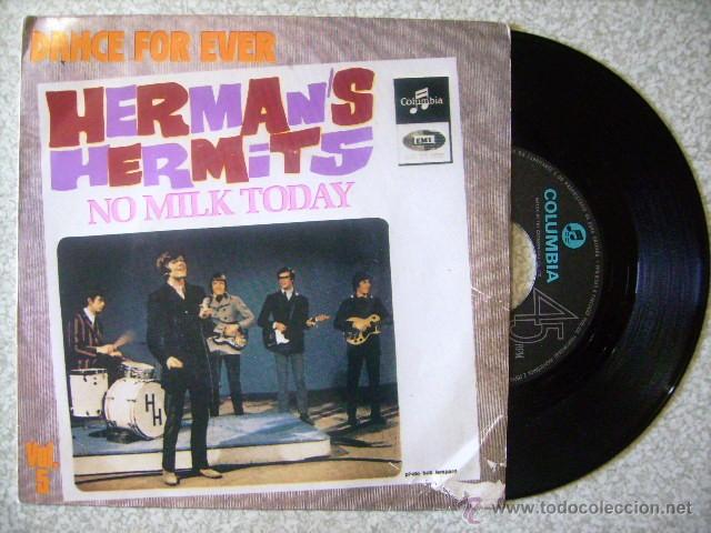 Discos de vinilo: HERMAN&acute;S HERMITS.NO MILK TODAY + 1....RARO SINGLE - Foto 1