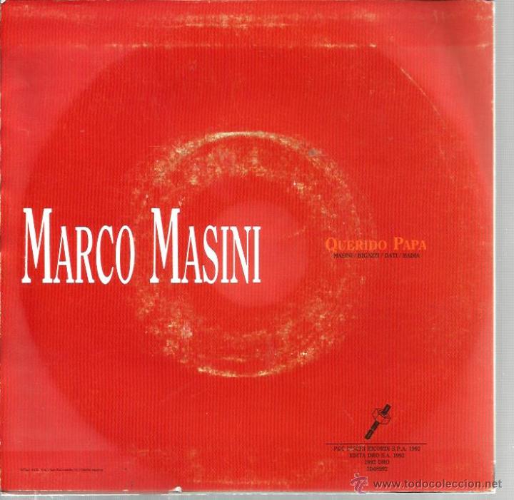 Discos de vinilo: SG MARCO MASINI : QUERIDO PAPA ( CANTADA EN ESPA&Ntilde;OL ) - Foto 2
