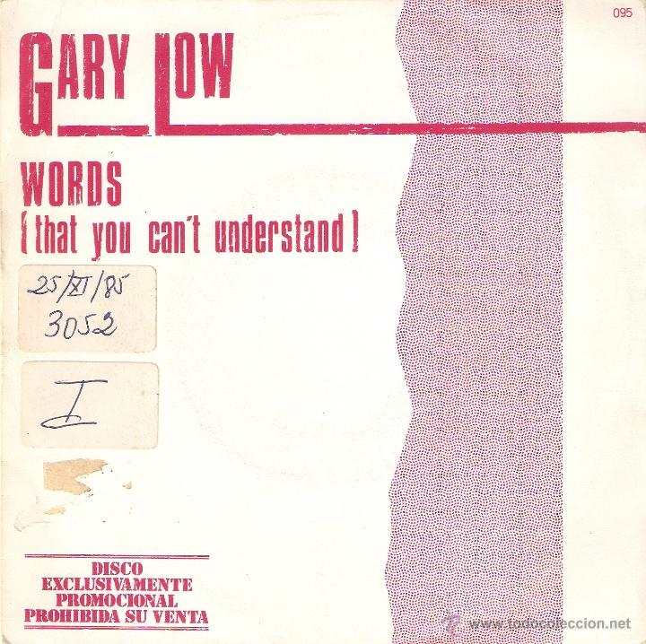 Discos de vinilo: Vendo Single de Gary Low (Words), A&ntilde;o 1985. - Foto 1