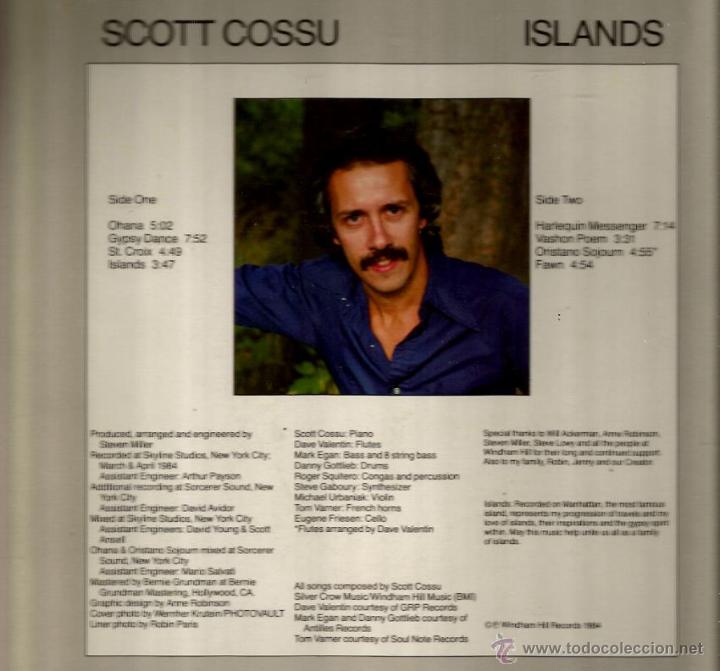 Discos de vinilo: LP SCOTT COSSU : ISLANDS ( NEW AGE ) - Foto 2