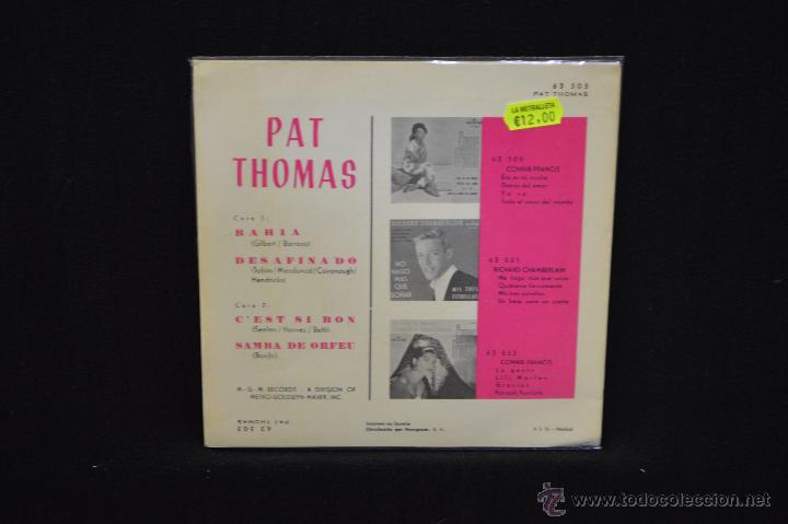 Discos de vinilo: PAT THOMAS - BAHIA +3 - EP - Foto 2