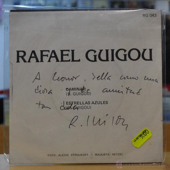 Discos de vinilo: RAFAEL GUIGOU - CAMINAR / ESTRELLAS AZULES - SINGLE - Foto 2