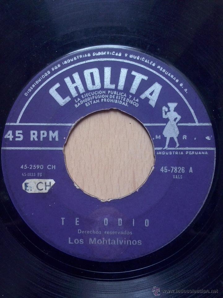 Disques de vinyle: los montalvinos - te odio / amor y falsedad - cholita industria peruana