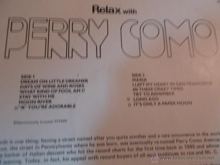 Discos de vinilo: RELAX WITH PERRY COMO - Foto 2