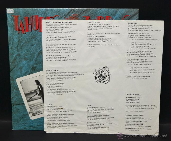 Discos de vinilo: Lote de 2 Vinilos - TAH&Uacute;RES ZURDOS - Foto 4