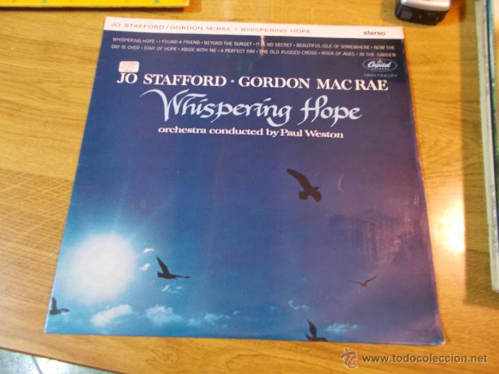 Discos de vinilo: JO STAFFORD.DORDON MACRAE. WHISPERING HOPE. - Foto 1