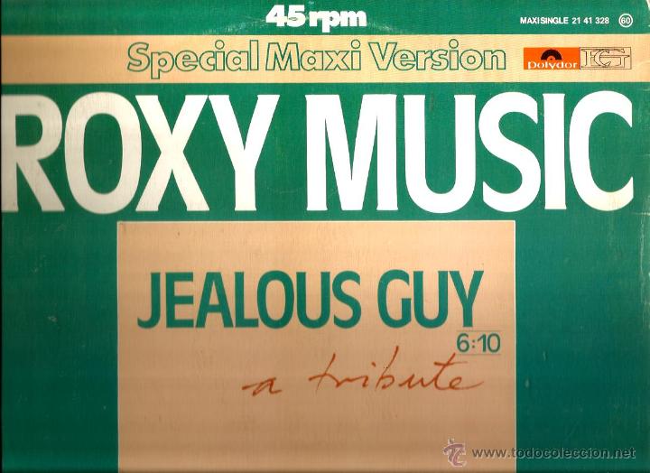 Discos de vinilo: MAXI ROXY MUSIC ; JEALOUS GUY ( JOHN LENNON TRIBUTE ) - Foto 1