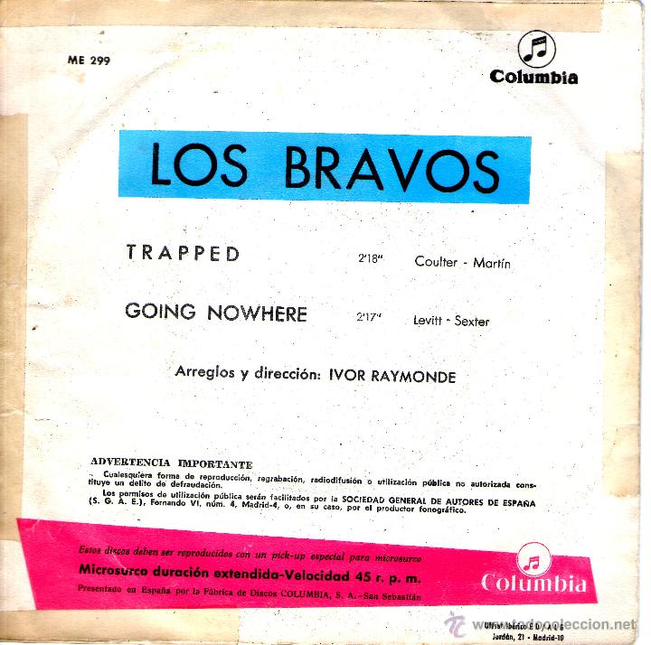 Discos de vinilo: LOS BRAVOS - TRAPPED - Foto 2
