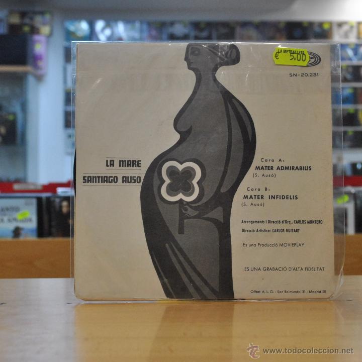 Discos de vinilo: SANTIAGO AUSO - LA MARE - SINGLE - Foto 2