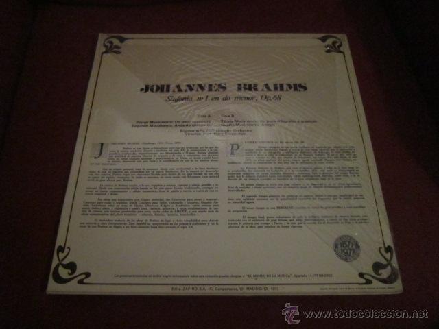 Discos de vinilo: BRAHMS. SINFON&Iacute;A N&ordm; 1 EN DO MENOR. OP. 68. - Foto 2