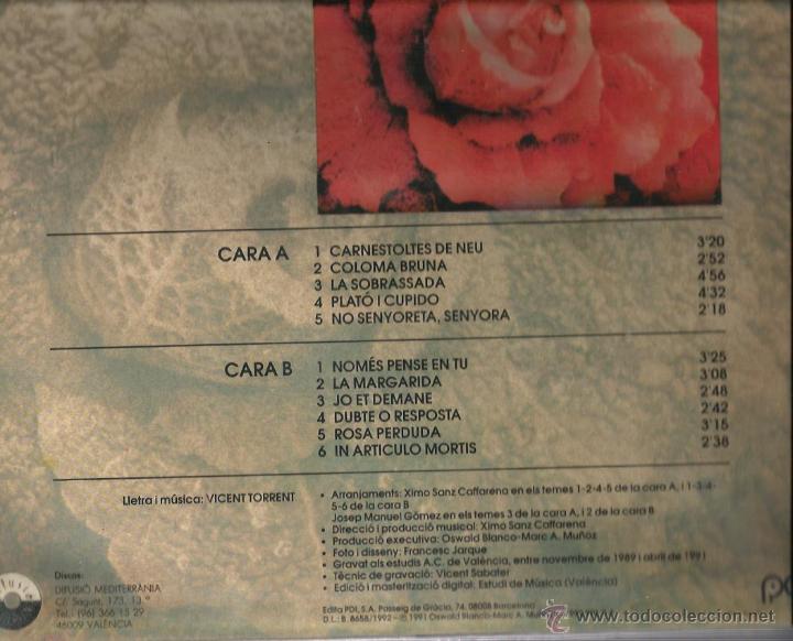 Discos de vinilo: LP VICENT TORRENT : ROSA PERDUDA - Foto 2
