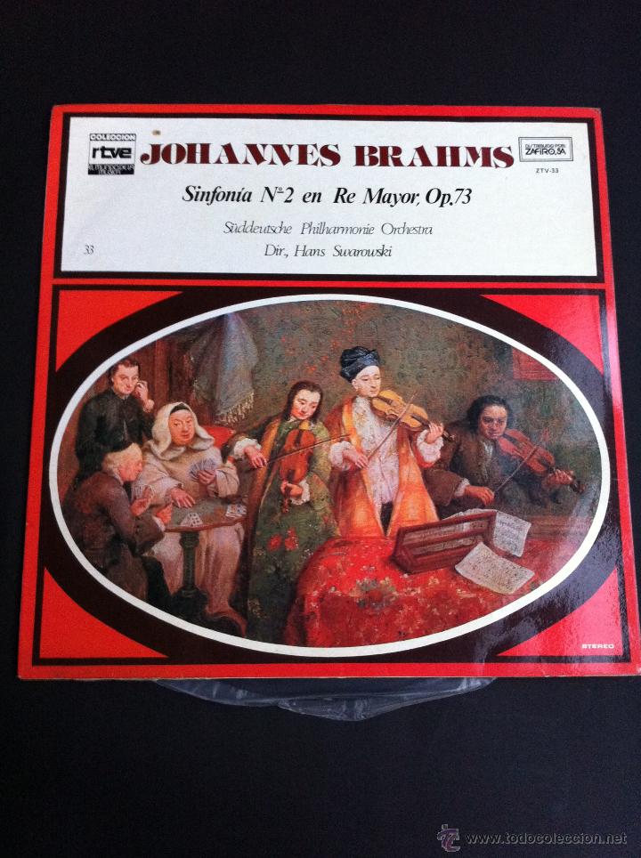 Discos de vinilo: BRAHMS (SINFON&Iacute;A 2 EN RE MAYOR, Op. 73) DIR. HANS SWAROWSKI - Foto 1