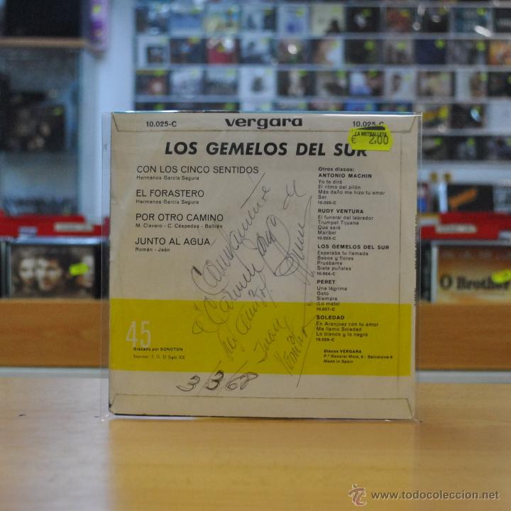 Discos de vinilo: LOS GEMELOS DEL SUR - CON LOS CINCO SENTIDOS + 3 - EP - Foto 2