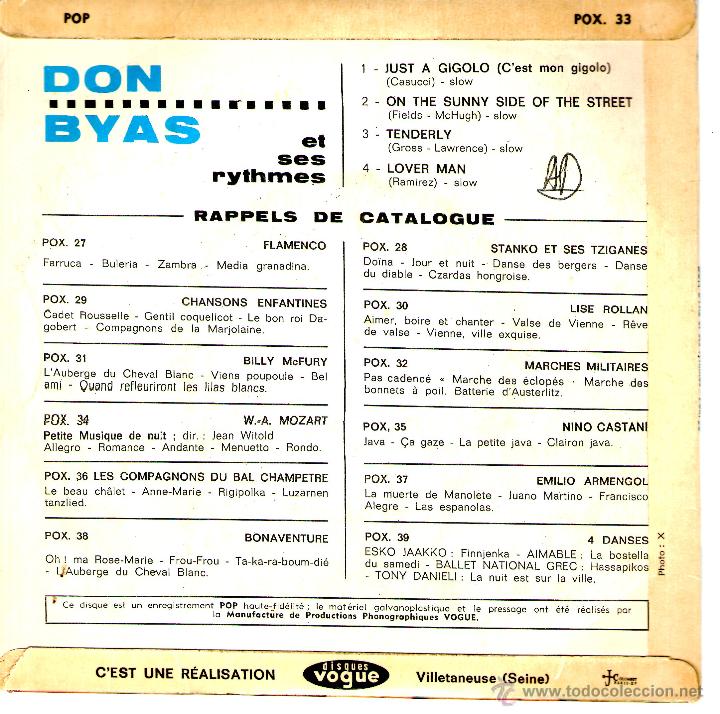 Discos de vinilo: DON BYAS  ET SES RYTHMES - Foto 2