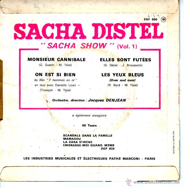 Discos de vinilo: SACHA DISTEL - SACHA SHOW 66 - Foto 2