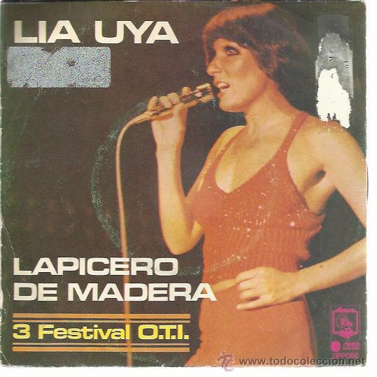 Disques de vinyle: LIA UYA Sg DIRESA 1974 lapicero de madera/ libertades