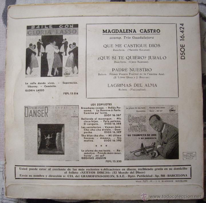 Discos de vinilo: Magdalena Castro 1961 - Foto 2