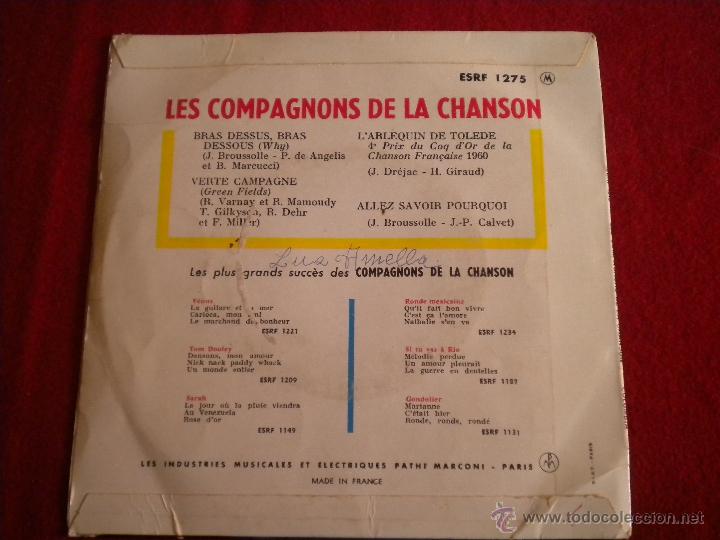 Discos de vinilo: LES COMPAGNONS DE LA CHANSON  - COLUMBIA  1.960 - Foto 2