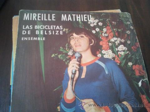Discos de vinilo: MIREILLE MATHIEU / Las bicicletas de Belsize / Ensemble (Single de 1968) - Foto 1