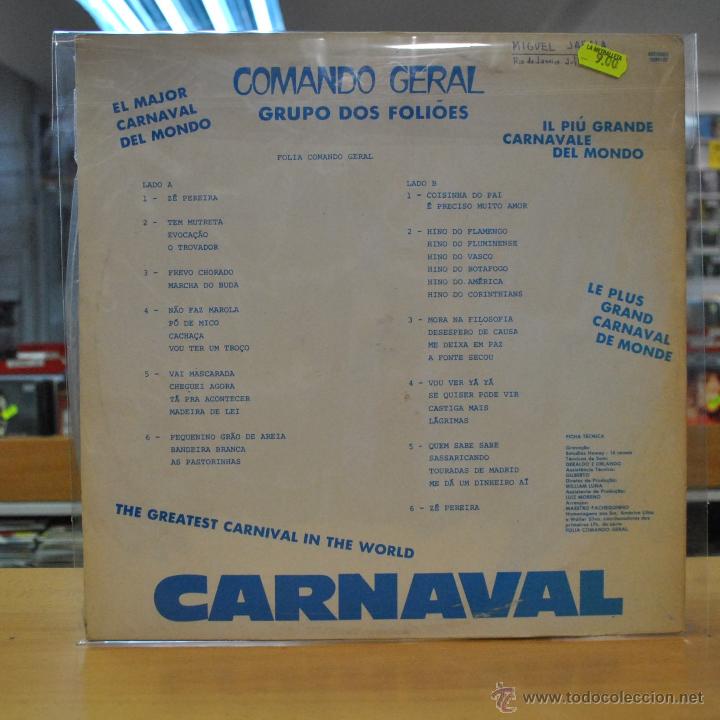 Discos de vinilo: COMANDO GERAL - CARNAVAL FOLIA - LP - Foto 2