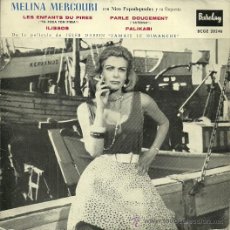 Discos de vinilo: MELINA MERCURY EP SELLO BARCLAY EDITADO EN ESPAÑA AÑO 1960. Lote 47496846
