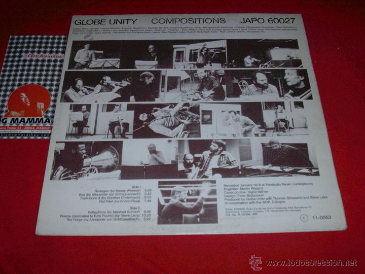 Discos de vinilo: GLOBE UNITY COMPOSITIONS JAPO  SPAIN 1980  LP - Foto 2