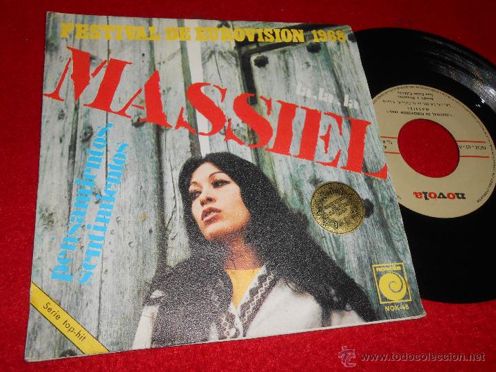 Discos de vinilo: MASSIEL La la la/Pensamientos sentimientos 7'' SINGLE 1968 Novola EUROVISION DUO DINAMICO