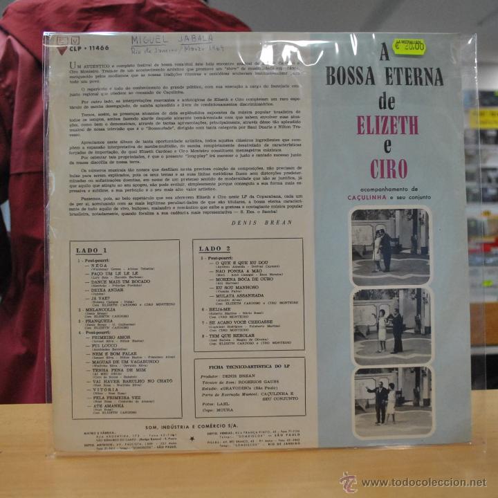 Discos de vinilo: ELIZETH E CIRO - A BOSSA ETERNA DE ELIZETH E CIRO - LP - Foto 2