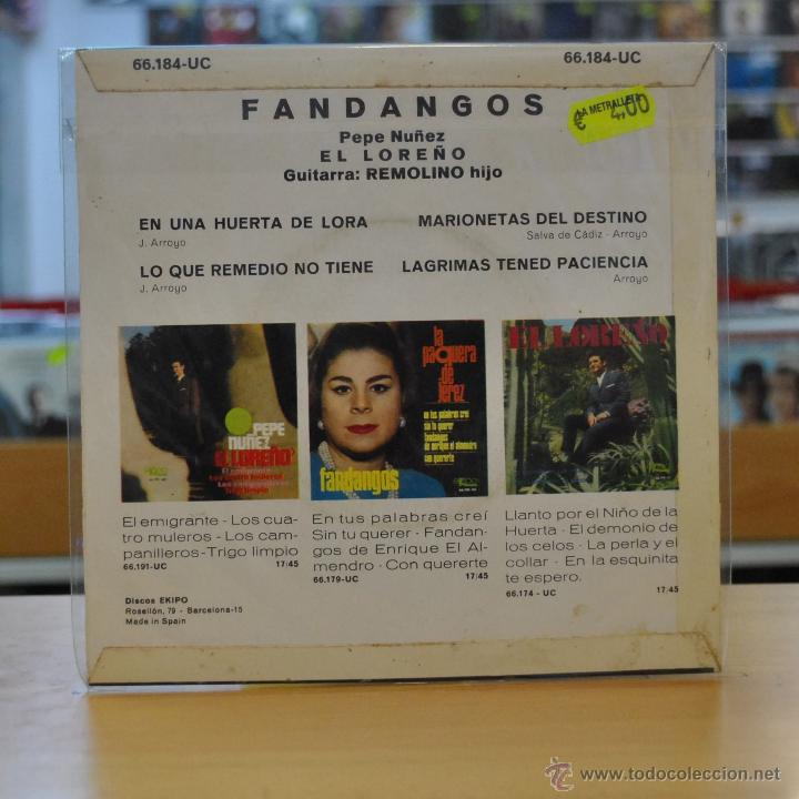 Discos de vinilo: PEPE NU&Ntilde;EZ EL LORE&Ntilde;O - EN UNA HUERTA DE LORA - + 3 - EP - Foto 2