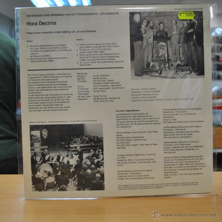 Discos de vinilo: FRIES KOPER - ENSEMBLE - HORA DECIMA - LP - Foto 2