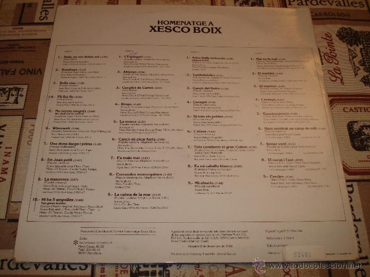Discos de vinilo: HOMENATGE A XESCO BOIX - 2 LP - Foto 2