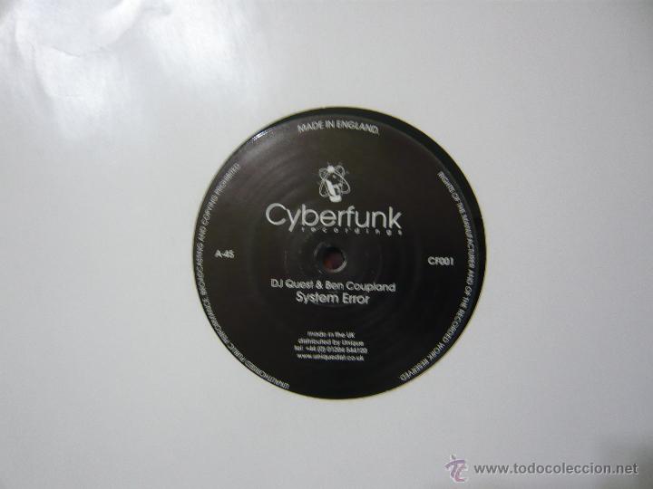 Discos de vinilo: SYSTEM ERROR. BAD DEBT   CYBERFUNK RECORDS CF001   MAXI UK 2002 - Foto 1