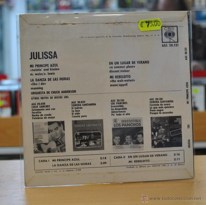 Discos de vinilo: JULISSA - MI PRINCIPE AZUL + 3 - EP - Foto 2