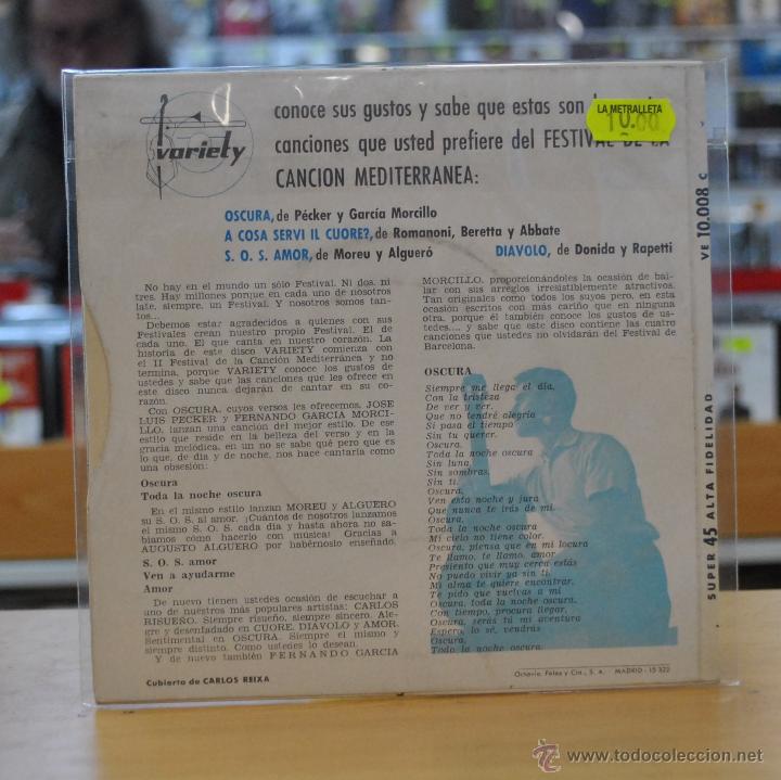 Discos de vinilo: VARIOS - OSCURA + 3 - EP - Foto 2